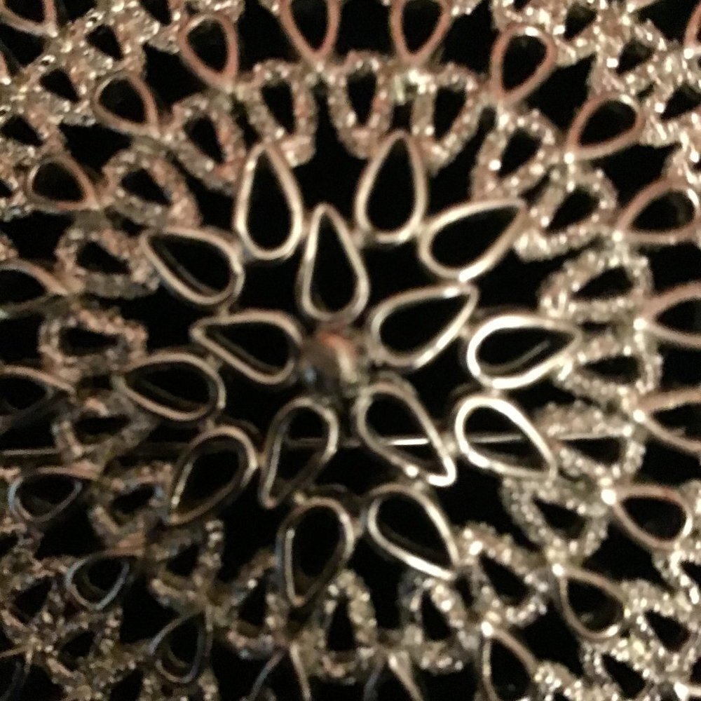 Large Beautiful Silvertone Sarah Coventry Brooch 19$